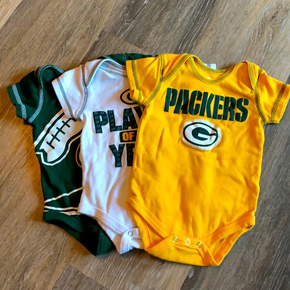 Set of 3 Green Bay Packers Onesies